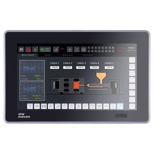 Panel-PC / Multitouchscreen - EW series - ESA elettronica - mit kapazitivem PCAP-Touchscreen / mit resistivem 5-Draht-Touchscreen / 15"