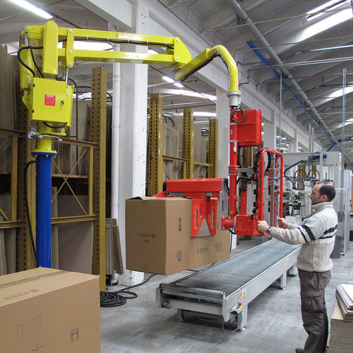 Manipulator für Kartonhandling - DALMEC - pneumatisch / mit Greifsystem / Gabel