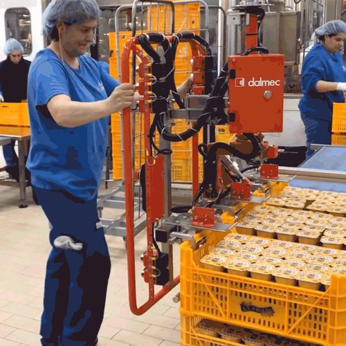 Manipulator für Container - DALMEC - pneumatisch / mit Greifsystem / für Lebensmittel