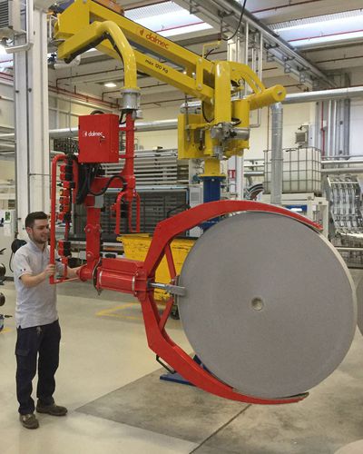Manipulator für Papierrollen - DALMEC - pneumatisch / mit Greifsystem / Umschlag