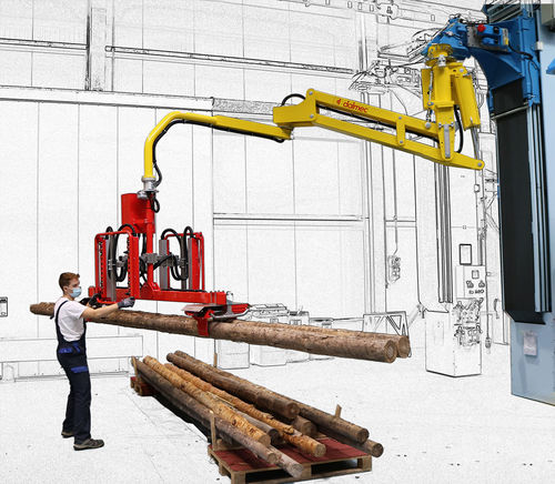 Pneumatischer Manipulator - DALMEC - mit Greifsystem / für Holz / Belastung
