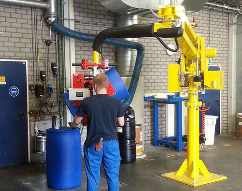 Pneumatischer Manipulator - DALMEC - mit Greifsystem / für Lebensmittel / für Fässer