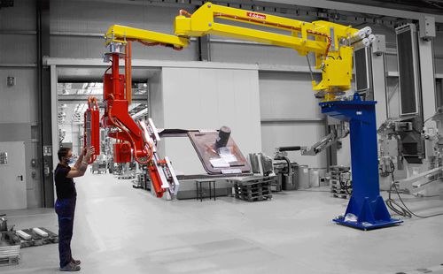 Manipulator für Schwerindustrie - DALMEC - pneumatisch / mit Greifsystem / für mechanische Bauteile