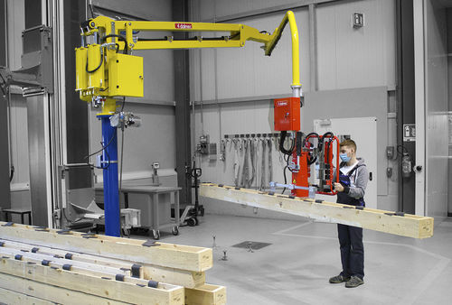 Pneumatischer Manipulator - DALMEC - mit Saugnapf / für Holz / Positionierung