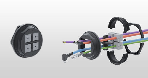 TPE-Kabeldurchführung - KDS-R series - CONTA-CLIP Verbindungstechnik GmbH - Polyamid / IP66 / Zugentlastung