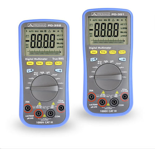 Digitales Multimeter - PD-350, PD-351, PD-352 - PROMAX ELECTRONICA - tragbar / 1000 V / 20 A