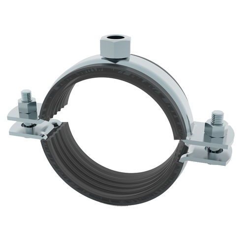 Schraubenrohrschelle - IKIS series - INKA FIXING SYSTEMS - galvanisiertem Stahl / korrosionsbeständig / Dichtung