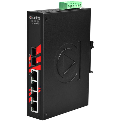 Smarter Ethernet-Switch - LNX-0501-M - Antaira Technologies - 5 Ports / für DIN-Schiene / für Wandmontage