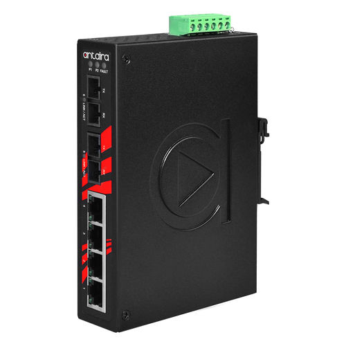 Ethernet-Switch / unmanaged - LNX-0602-M - Antaira Technologies - 6 Ports / für DIN-Schiene / wandmontiert