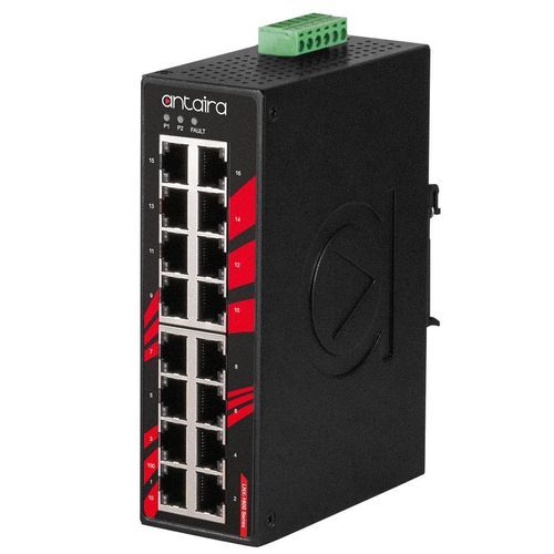 Ethernet-Switch / unmanaged - LNX-1600-E - Antaira Technologies - 16 Ports / für DIN-Schiene / Standard