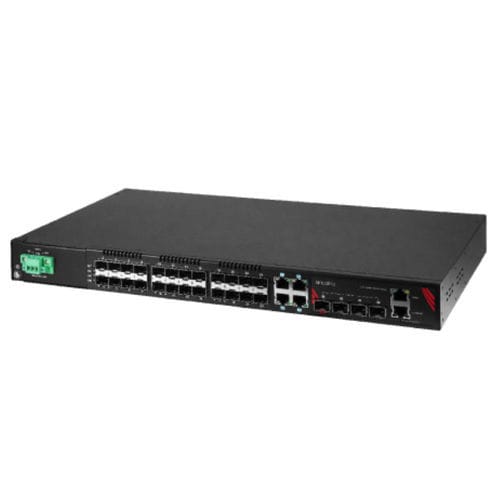 Ethernet-Switch / managed - LMX-3228G-10G-SFP-DC - Antaira Technologies - 32 Ports / Gigabit-Ethernet / Gigabit