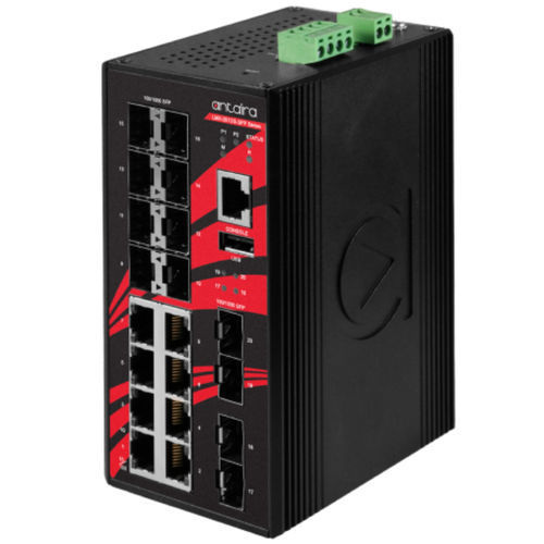 Ethernet-Switch / managed - LMX-2012G-SFP - Antaira Technologies - 20 Ports / Netzwerkschicht 3 / Gigabit-Ethernet