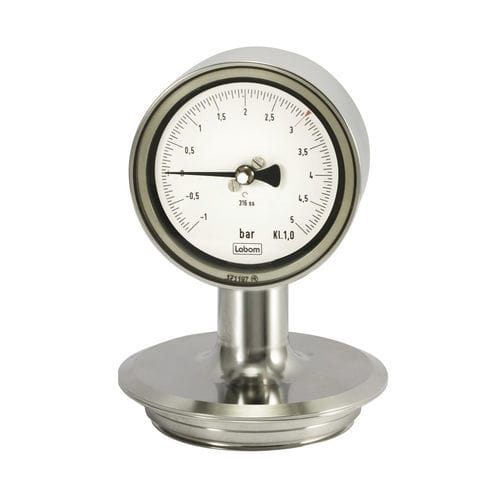 Differential-Manometer -  NS 63 - LABOM Mess- und Regeltechnik GmbH - analog / Edelstahl / Rohrfeder