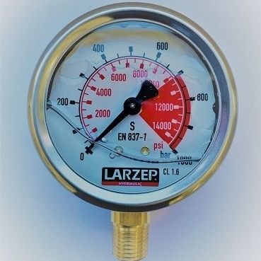 Manometer mit Doppelskala - AV10007 - Larzep - Differential / Gewinde / NPT 1/4