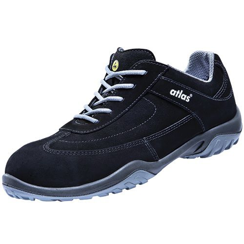 Rutschfeste Sicherheitsschuhe - SN 60 grey - Atlas - antistatisch / Leder / S2