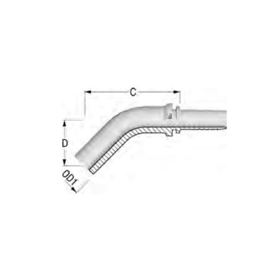 Hydraulikanschluss - H1252040 - ALFAGOMMA - Gewinde / 45°-Winkel / BSP