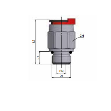 Hydraulischer Steckverbinder - R1A3ZF1305-0404 - ALFAGOMMA - steckbar / Metall / für Teile