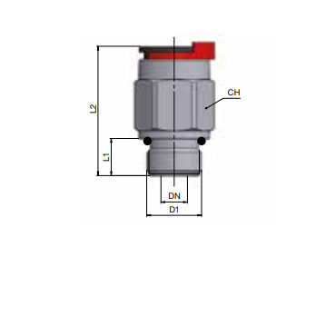 Hydraulischer Steckverbinder - R1A3ZF1525-0414 - ALFAGOMMA - steckbar / Metall / für Teile