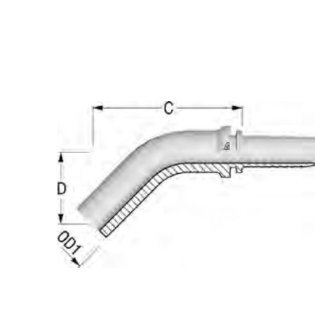 Hydraulikanschluss - H1252040 - ALFAGOMMA - Gewinde / 45°-Winkel / BSP