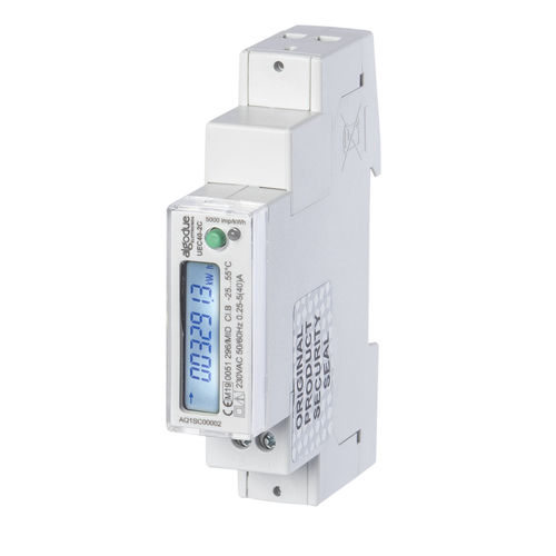 Einphasiger elektrischer Energiezähler - UEC40-2C - Algodue Elettronica - für DIN-Schiene / 50 Hz / mit LCD-Display