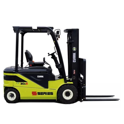 Elektrischer Gabelstapler - SE series - CLARK Material Handling - Sitz / für Materialumschlag / 4 Räder