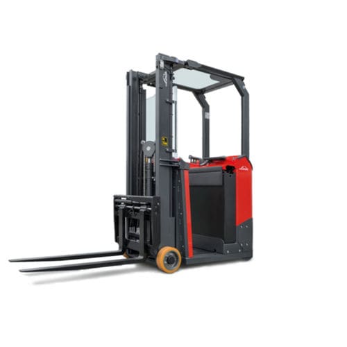 Elektrischer Gabelstapler - E10 series - Linde Material Handling - Stand / für Materialumschlag / Industrie