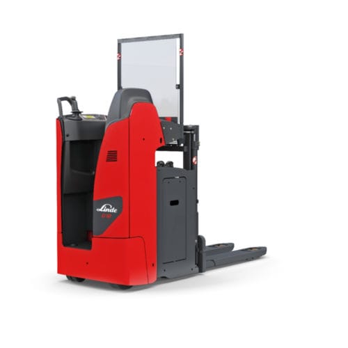 Elektrischer Stapler - D12 S series - Linde Material Handling - mit Fahrerstandplatz / 24 V / Transport