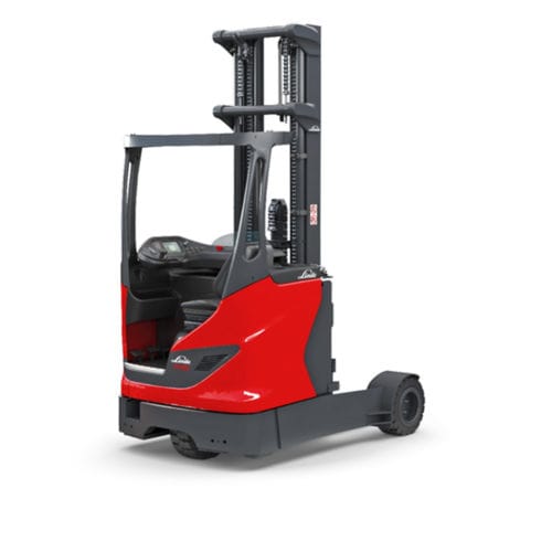 Elektrischer Schubmaststapler - R G series - Linde Material Handling - mit Quersitz / Lager / Transport