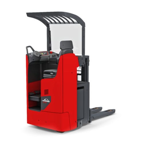 Elektrischer Stapler - D12 RW - Linde Material Handling - mit Quersitz / 24 V / Transport