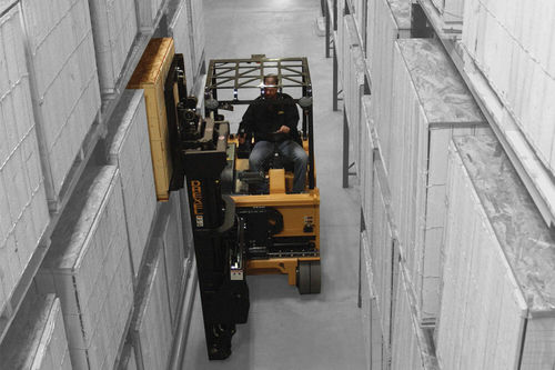 Elektrischer Gabelstapler - SLT3xAC series - Landoll - Sitz / für Materialumschlag / für Lagerhallen