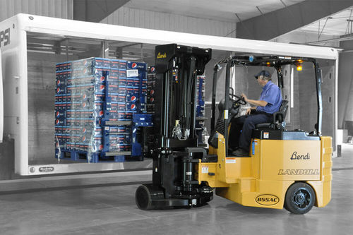 Elektrischer Gabelstapler - B55AC - Landoll - Sitz / für Materialumschlag / für enge Gänge