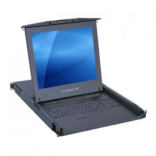 Konsole-Rackeinschub - KDS6190 - Acnodes Corporation - mit integriertem KVM-Umschalter / Tastatur / LCD-Bildschirm