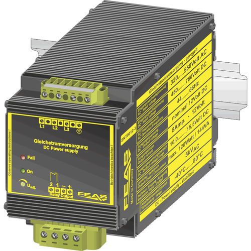 3-Phasen-Netzteil - SNT9012-3 - FEAS GmbH - für DIN-Schiene / AC/DC / DC/DC