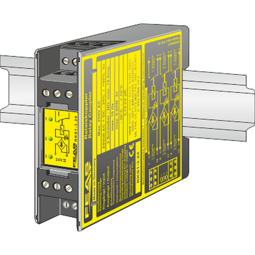Elektromechanisches Relais / für DIN-Schiene - RKS1-3.24 - FEAS GmbH - DC / AC / mit LED-Anzeige