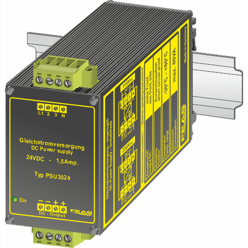 Ungeregelte Stromversorgung - PSU3024 - FEAS GmbH - für DIN-Schiene / AC/DC / Einfachausgang