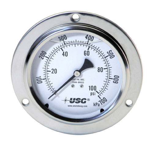 Absolutes Manometer - 1558  - AMETEK Pressure - mit Zifferblatt-Anzeige / Flansch / Messing