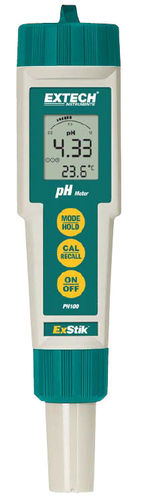 Tragbares pH-Messgerät - PH100   - Extech - Prozess / mit LCD-Display / mit Thermometer