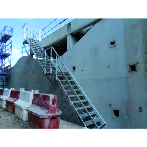 Gerade Treppe - ESCALIERTEMPO - L'Echelle Européenne - Aluminium / für Baustellen