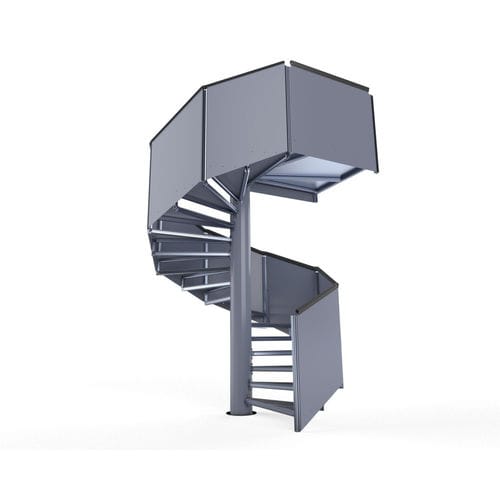 Käfigmodell Treppe - GM40TOLELISSE - L'Echelle Européenne - Aluminium / Stahl / mit Absatz