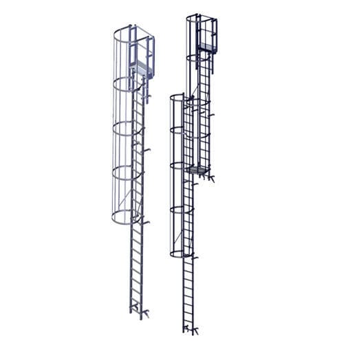 Aluminiumleiter - KITCRINOW01 - L'Echelle Européenne - stationär / mit Rückenschutz / Sicherheit