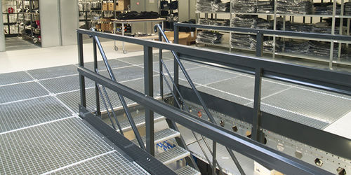 Stahlbaubühne mit Aufbewahrungssystem - DEXION - Paletten / bodenstehend / für Regale