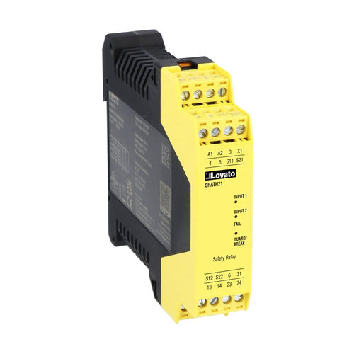Sicherheitsrelais für Zweihandsteuerung - SR series - LOVATO ELECTRIC - 2NO / 1PNP / 24 VDC