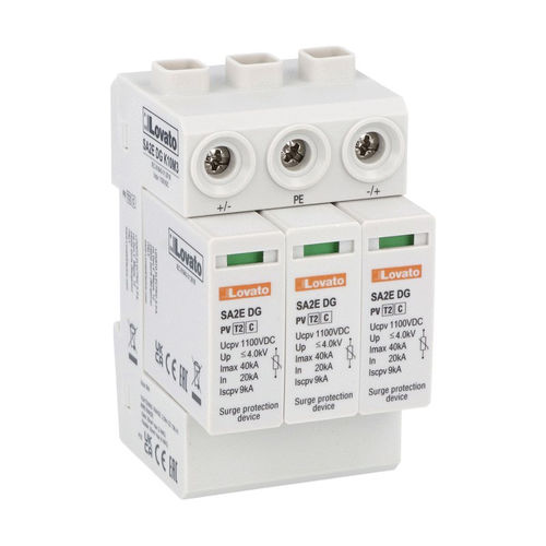 Überspannungsableiter Typ 2 - SA2EDGK10M3 - LOVATO ELECTRIC - für Photovoltaikanlage / für DIN-Schiene / steckbar