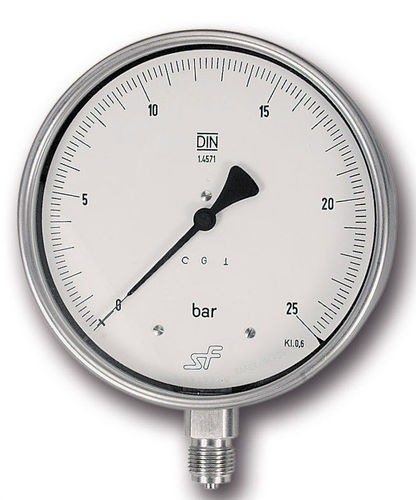 Manometer mit Zifferblatt-Anzeige - MR-RFM - Schwer Fittings - Gewinde / Glas / Edelstahl