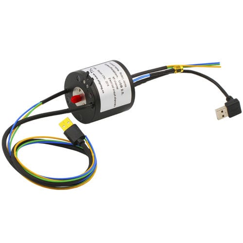 USB-Schleifring - LPT000-0305-U2-HF01 - JINPAT Electronics Co., Ltd. - mit Durchgangsbohrung / Metall / robust