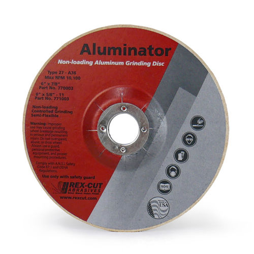 Schleifteller für Schleifarbeiten - Aluminator - Rex-Cut Abrasives - zur Endbearbeitung / flach / Aluminiumoxid