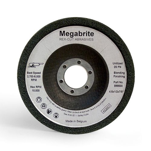 Schleifteller für Schleifarbeiten - Megabrite Type 27 - Rex-Cut Abrasives - zur Endbearbeitung / Polier / Entgrat