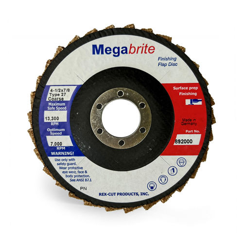 Lamellenscheibe zur Endbearbeitung - Megabrite Type 27 - Rex-Cut Abrasives - für Edelstahl / Aluminiumoxid