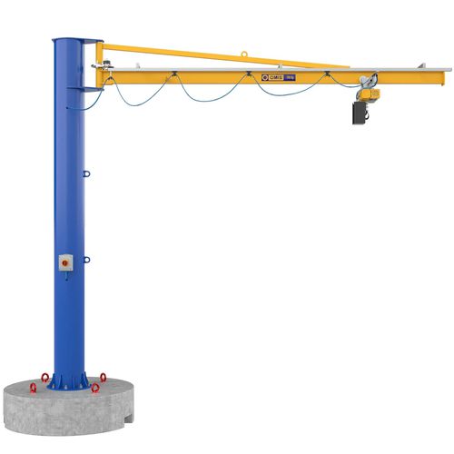 Säulenschwenkkran - C2TZ - OMIS - 270° / für Hubanwendungen / mobil