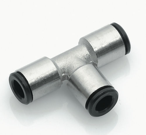 Pneumatischer Anschluss - EF05 - NieRuf Gmbh - Push-in / T / vernickeltes Messing